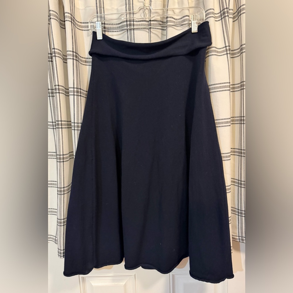Manuelle Guibal navy wool a-line skirt. Size 3